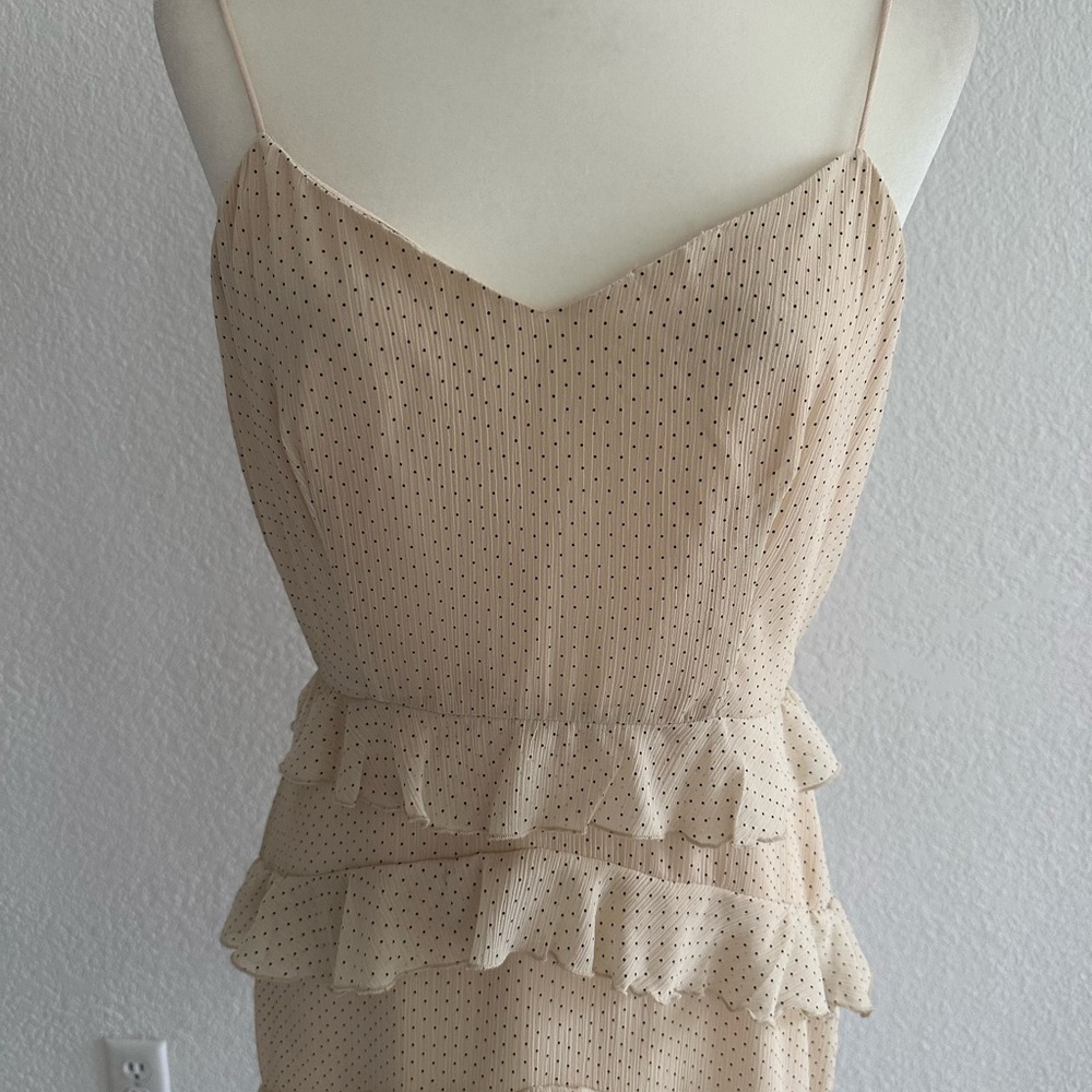 Endless Rose Cream Ruffle Mini Spaghetti Strap Dress NWOT - Picture 2 of 6